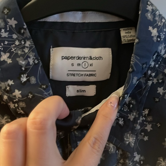 NWOT Paper Denim and Cloth short sleeve button down - Picture 2 of 4
